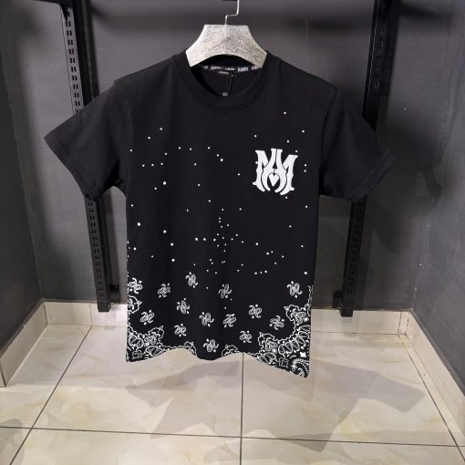 AMIRI Black Bandana Print T Shirt