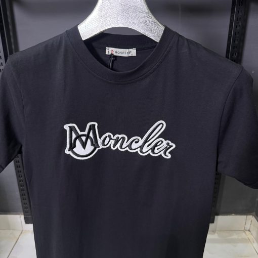 Moncler Signature Logo Black T Shirt - Image 2