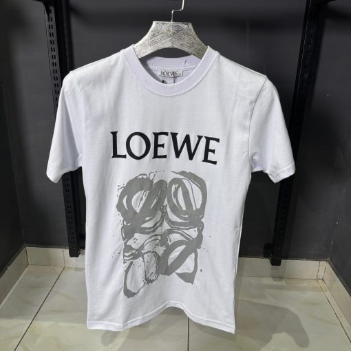 Loewe White Artistic Logo T Shirt