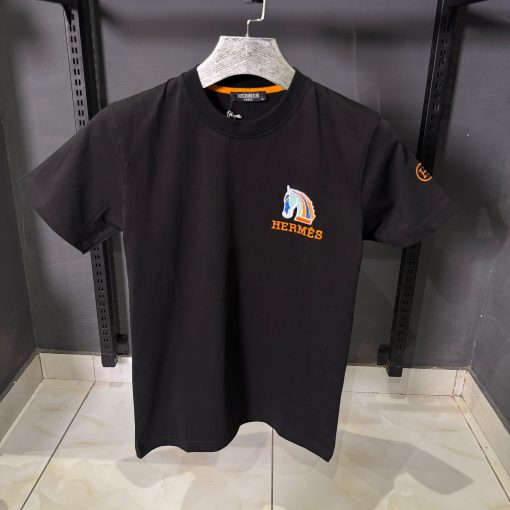 Hermes Black Horse Crest T Shirt