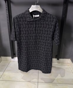 Valentino All Over Monogram Polo Shirt