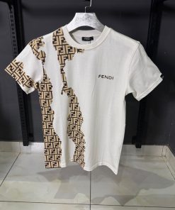 Fendi Beige FF Splash T Shirt