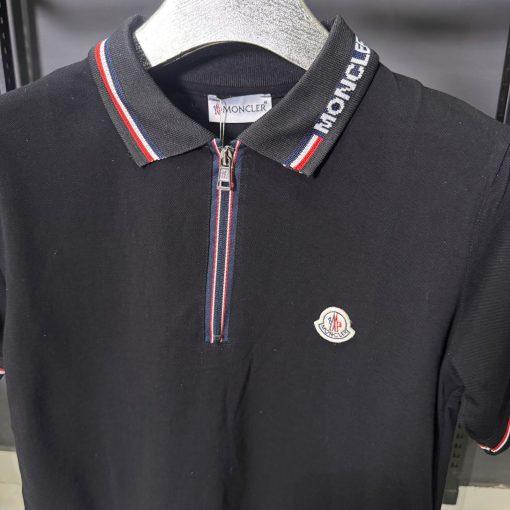 Moncler Contrast Tipped Polo Shirt - Image 2