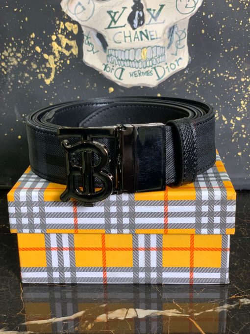 BR Reversible Leather Belt Monogram Buckle