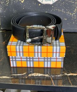 BR Black Double Sided Leather Belt
