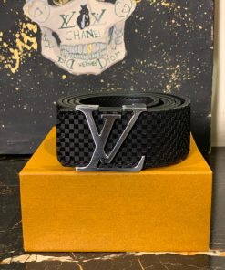 Louis V  Velvet Belt Silver Buckle