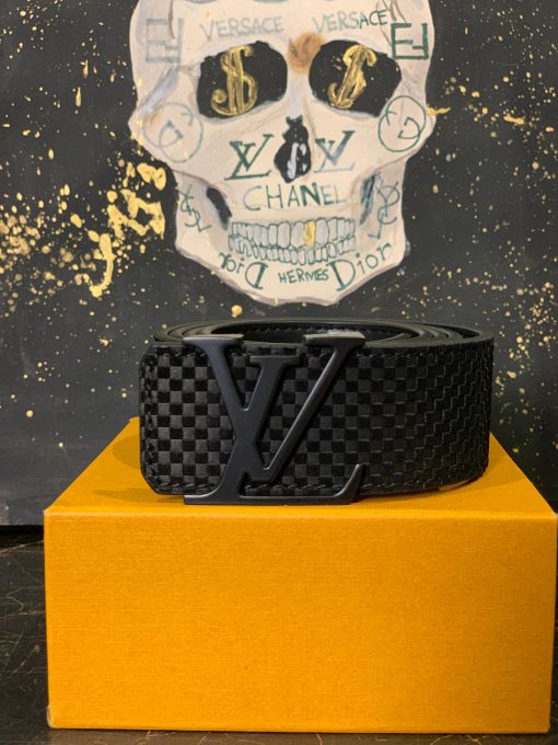 Louis V Belt Matte Black Buckle - Image 2